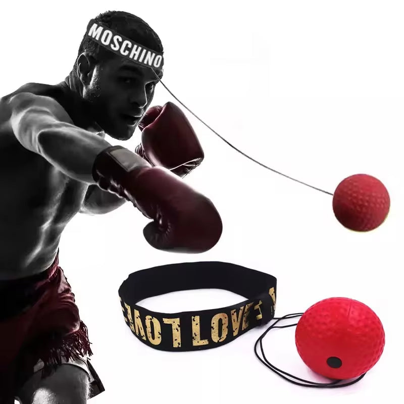 Boxing Speed Ball Head-Mounted PU Punch Ball MMA Sanda Training Hand Eye Reaction Home Sandbag Fitness Boxing Equipment