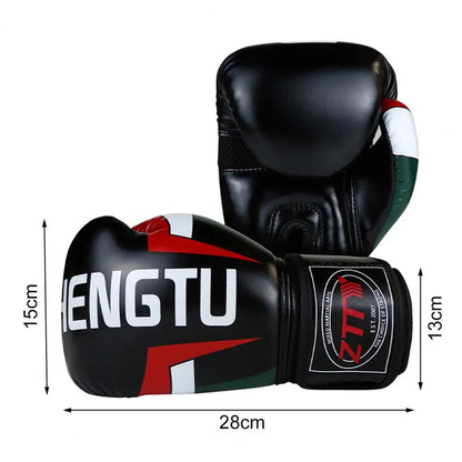 Boxing Gloves Professional Faux Leather Boxing Protective Gear Adults Sandbag Grappling Gym Training Gloves Protect Hand Gloves