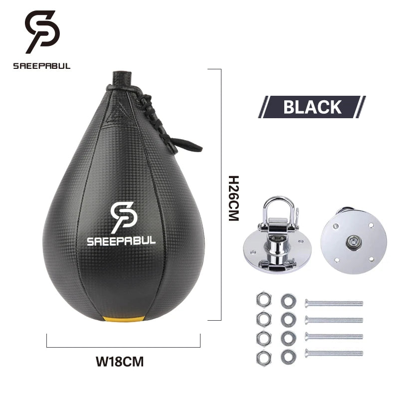 Boxing Pear Shape PU Speed Ball with Swivel Punch Bag Punching Boxeo Speed Bag Punch Fitness Training Ball Gym Exercise Accessor